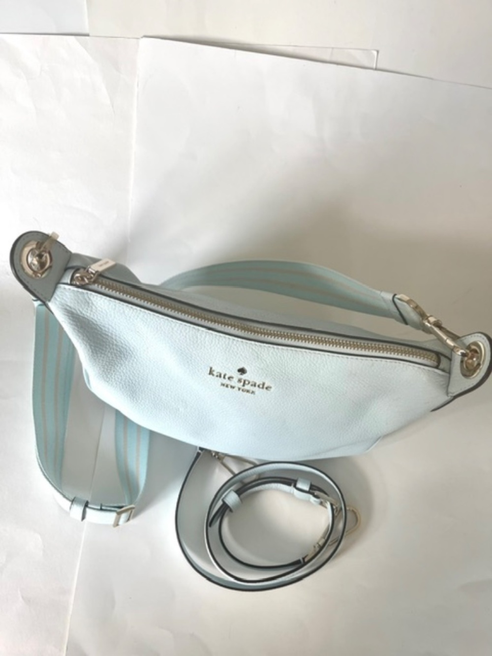 Kate Spade Rosie Large Crossbody Celeste Blue Leather - Picture 7 of 10